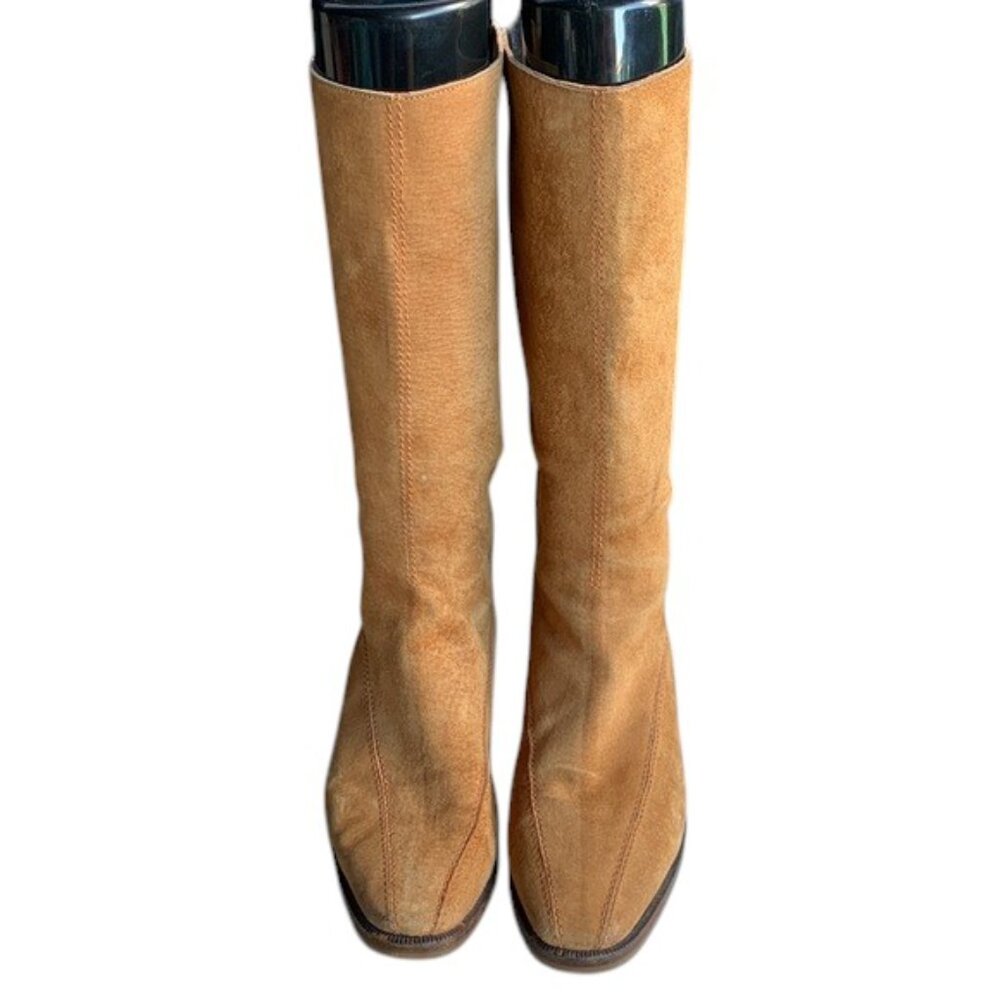 Gucci Vintage Suede Leather Boots Women’s 36.5 US‎ 6.5 Brown Designer Classic